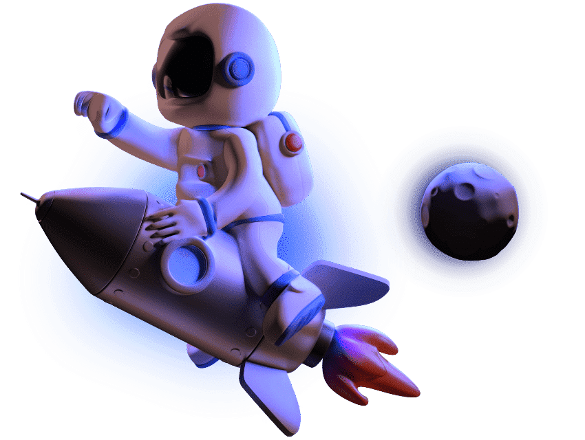 Astronauta em um foguete