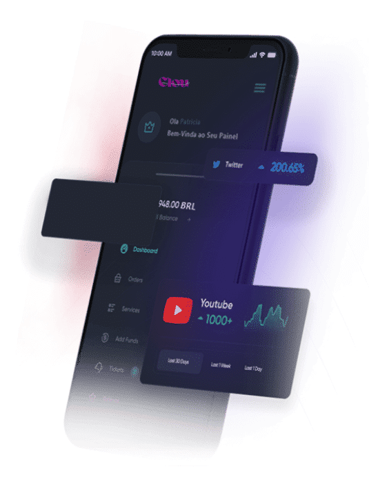 Telefone com o site aberto